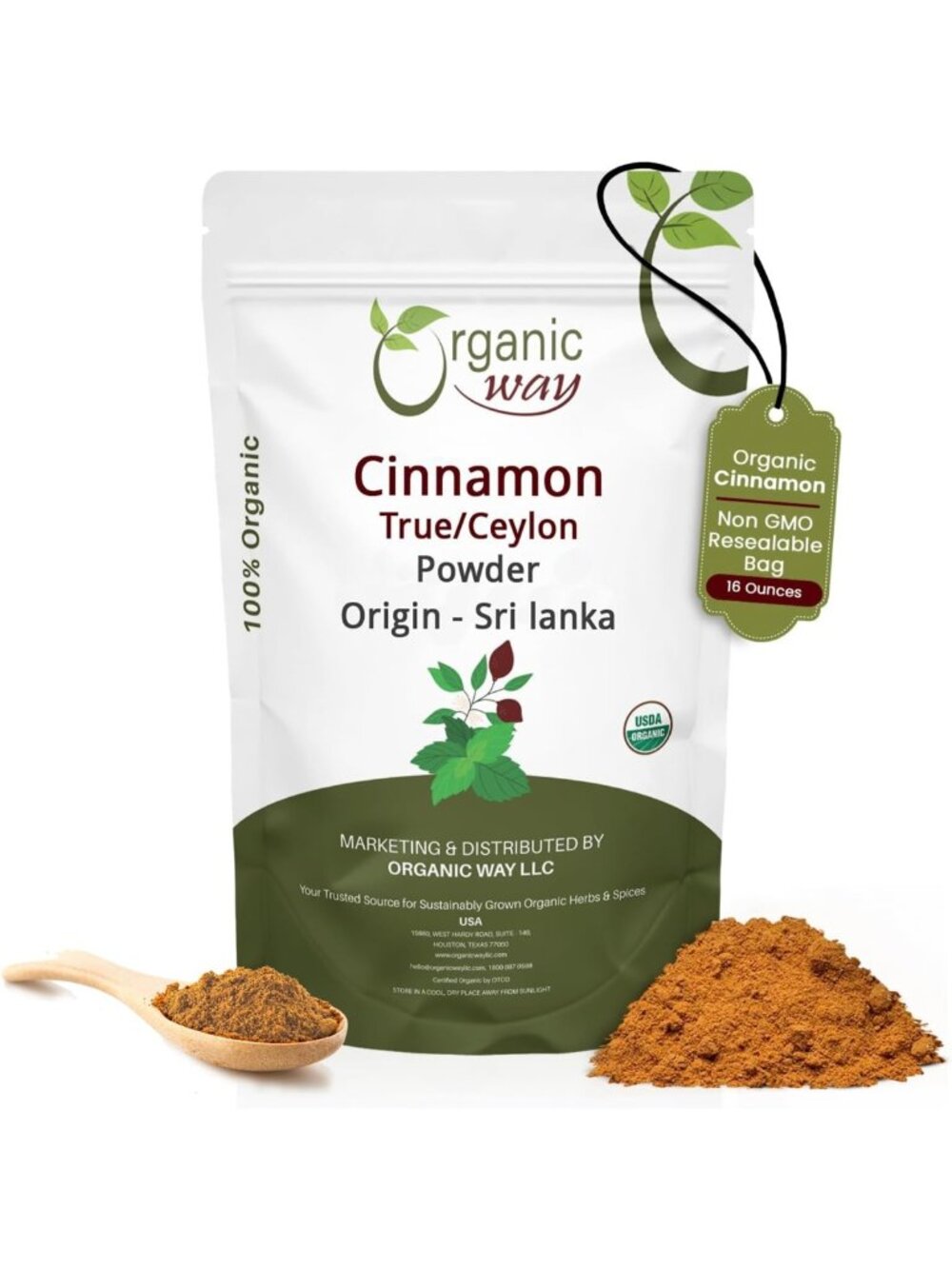 Pure Ceylon Cinnamon Powder - Organic Sri Lankan Spice for Baking & Cooking (16